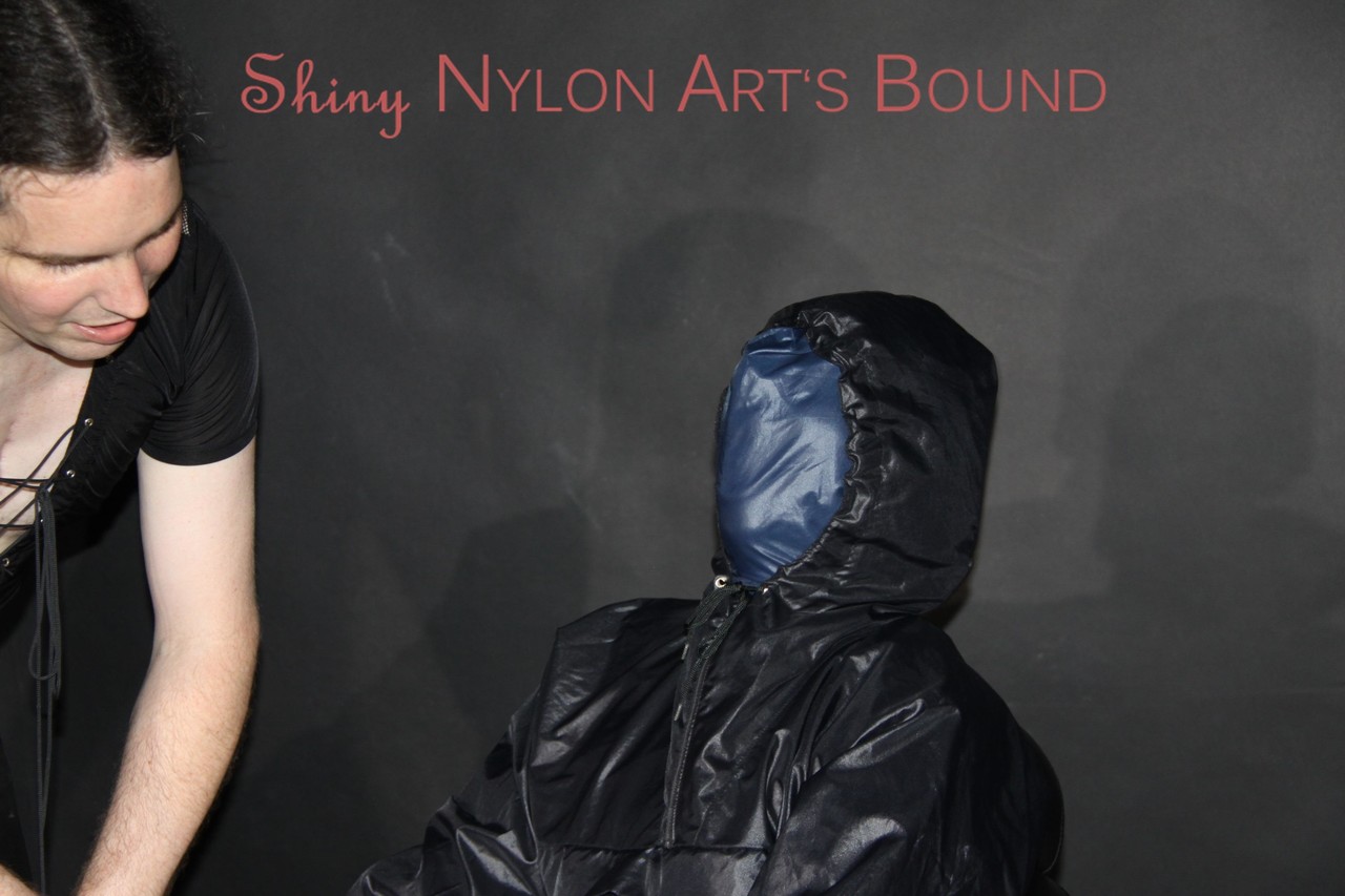 Watching Our New Model Aiyana Wearing Sexy Shiny Nylon Rainwear Being