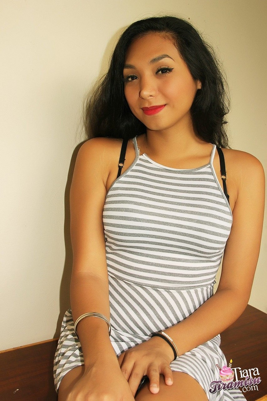 Tiara Tiramisu Petite Trans Girl In Stripes Nakedpics