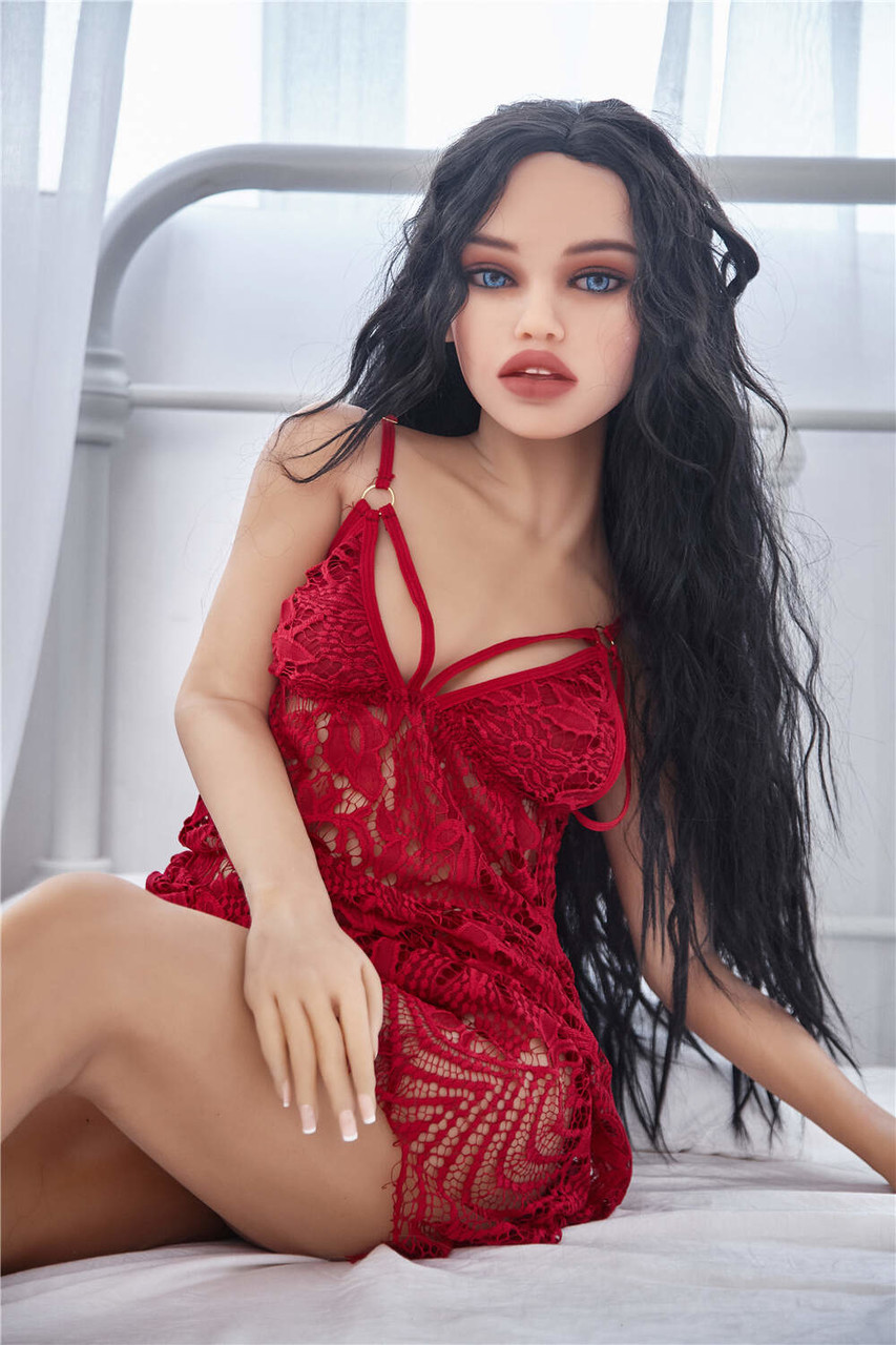 Crazy Eyed Sex Doll Cheryl Doffs Her Red Lingerie And Poses Nude On A