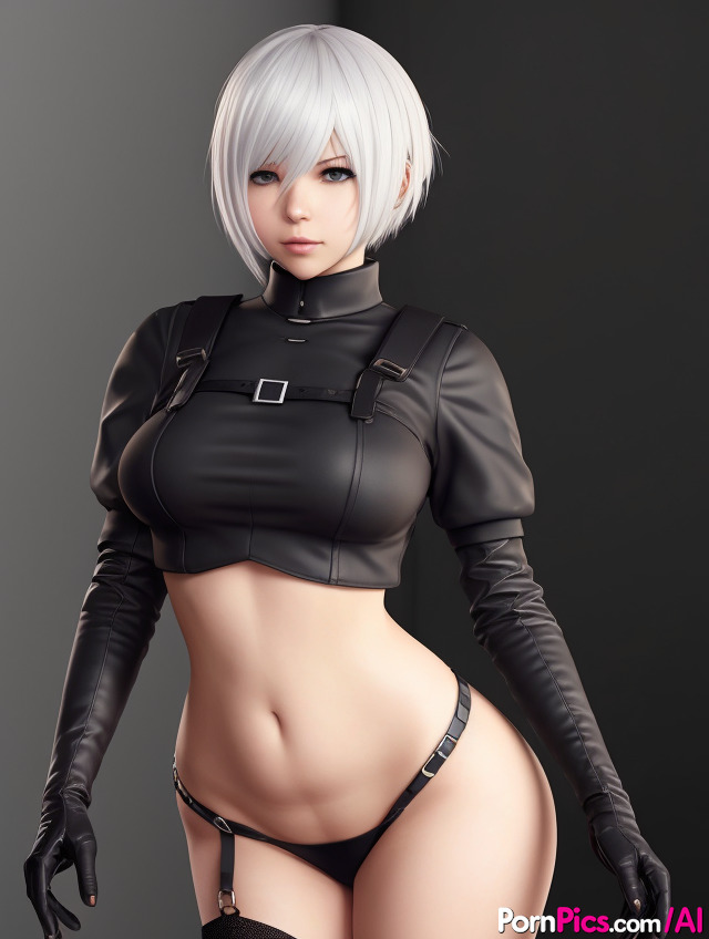 Curvy Hentai Babe Yorha 2b Shows Her Wonderful Tits Her Big Booty