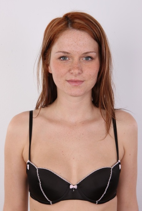 Freckled Redhead Adela Takes Off All Her Clothes For The Very First Time NakedPics