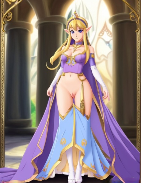 Pretty Hentai Babe Princess Zelda Shows Off Her Beautiful Breasts