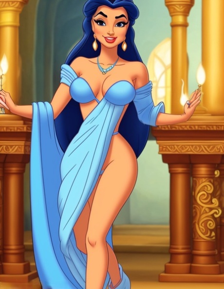 Beautiful Hentai Babe Princess Jasmine Shows Her Flawless Hourglass