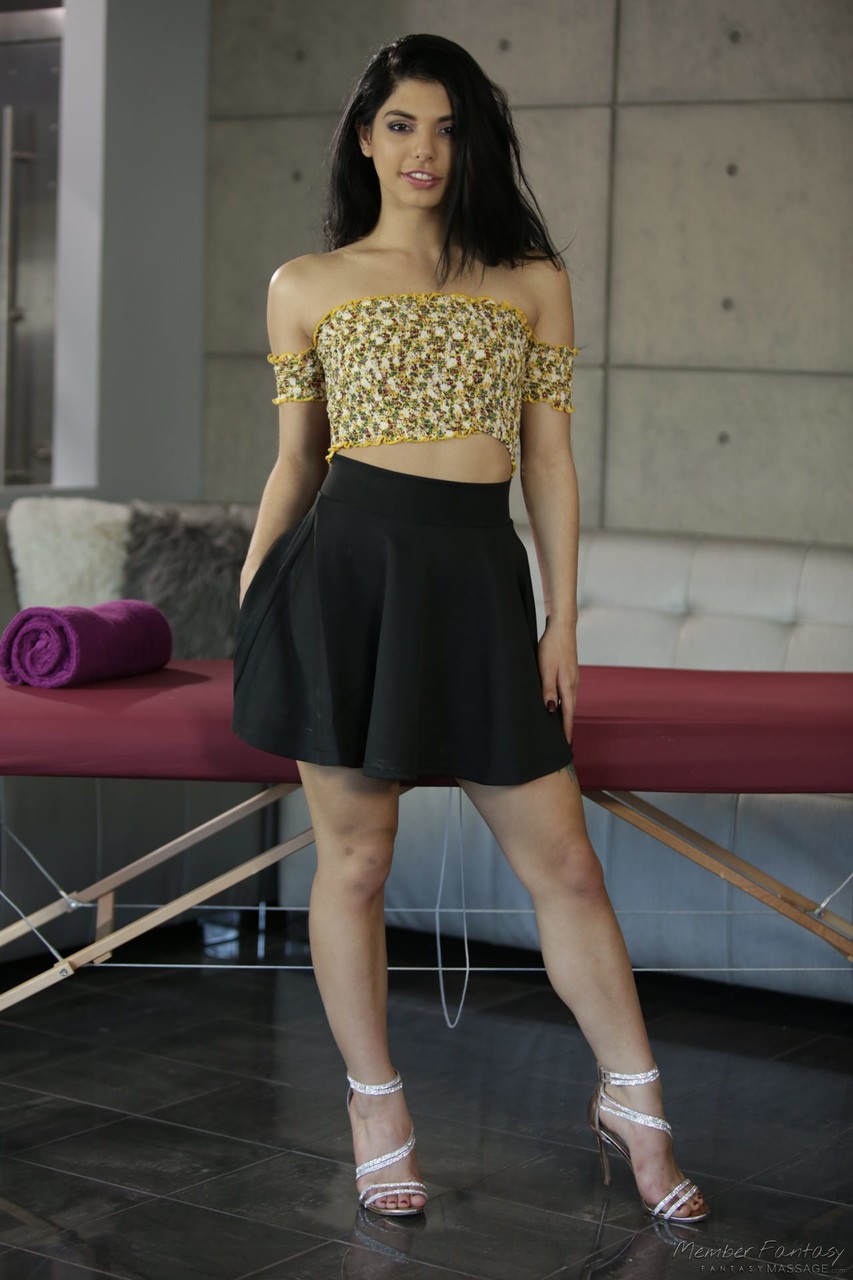 Teen Latina Gina Valentina Strips Her Black Skirt Reveals Tasty