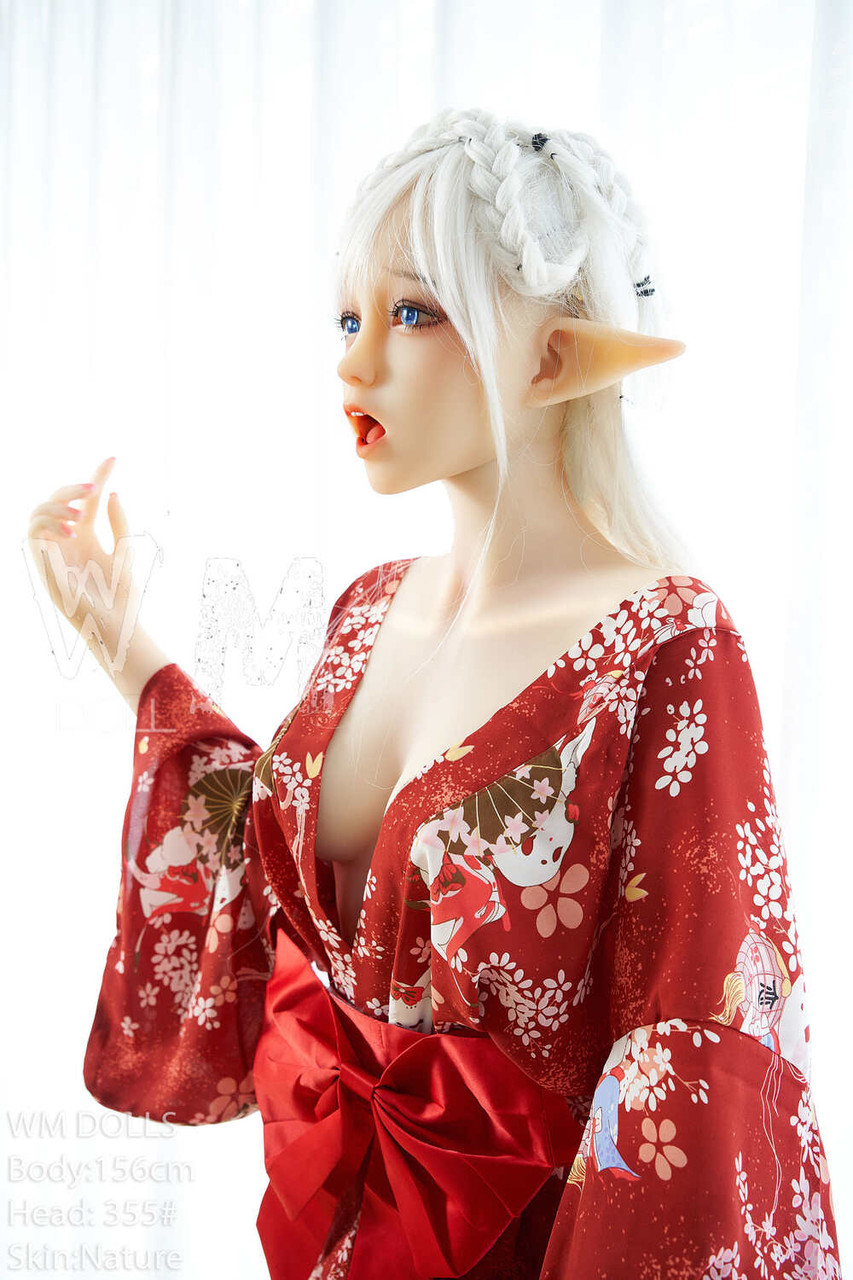 Elf sex doll Eunika posing in a sexy silky robe and lace lingerie -  NakedPics