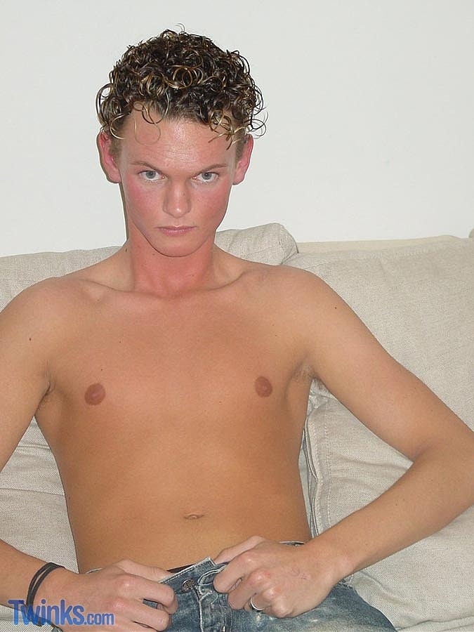 Curly Haired Twink Cody H Shows Off His Ass Jerks Off Before Taking A