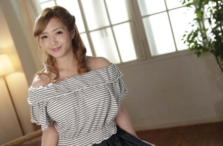 Beautiful Asian teen Hana Aoyama showing her lovely tits & sexy body