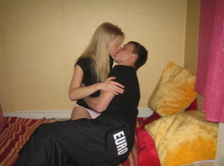 Amateur teen with a slim figure Abba shows her riding skills after a BJ